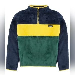 Nwt Levi's Boys Colorblocked Half Zip Pullover Sweatshirt size large 12-…